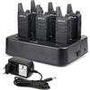 Retevis RT622 Walkie Talkie, Walkie-Talkie Professionali con Caricabatterie a 6 Vie, PMR446, Mini e sottile, VOX, Walkie Talkie Ricaricabili per Scuole, Al Dettaglio, Ristoranti (6 Pezzi, Nero)