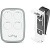 1Control WHY, Radiocomando Universale 4 Tasti + Clip per Fissaggio al Parasole, Apre Cancelli e Porte Garage, Copia 750 Radiocomandi Rolling Code, Controlla fino a 4 Accessi, Bianco, Made in Italy