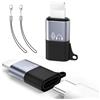 MoKo Adattatore da USB C a Lighting per DJI Mic Mini, Adattatore Lightning a USB C Cuffie per Apple Earpods/iPhone 14/13/12/11/Ricevitore Microfono Wireless, Supporto di Ricarica - 2 Pezzi
