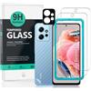 Ibywind 2 Pezzi Pellicola Protettiva per Xiaomi Redmi Note 12 4G(6,67 Pollici)+1 Pezzo Protettore Len della Fotocamera+1 Pezzo Pellicola Posteriore,9H Durezza Vetro Temperato,HD Clear,Senza Bolle