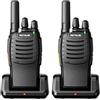 Retevis H777 Walkie-Talkie Ricaricabili, Radio Bidirezionali Portatili, USB A-Tipo C, VOX, Torcia Elettrica, 16 Canali, PMR446 Walkie Talkie Professionali per Famiglia, Regalo di Natale(Nero,2 Pezzi)