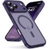 Oududianzi - Magnetica Cover per iPhone 17 Pro Magsafe Case, Viola Scura