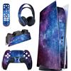 PlayVital Adesivo Skin Sticker Decal Vinile per ps5 Standard Disc Edition Console & Controller & Telecomando & Cuffie & Base di Ricarica - Cielo Magico