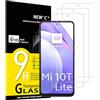 NEW'C 3 Pezzi, Vetro Temperato per Xiaomi Mi 10T Lite 5G, Pellicola Prottetiva Anti Graffio, Anti-Impronte, Senza Bolle, Durezza 9H, 0,33mm Ultra Trasparente, Ultra Resistente