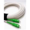 Elfcam Cavo Fibra Ottica SC/APC per SC/APC Simplex Monomodale 9/125μm LSZH, Bianco/Verde, 5M