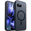 CANSHN Magnetica Cover per Google Pixel 9a (6.3 Pollici), [Protezione Completa Della Fotocamera] Custodia Traslucida Opaca Protettiva Sottile Antiurto,Nero