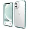 elago Ibrido Clear Custodia Cover Compatibile con iPhone 12 Case e Compatibile con iPhone 12 PRO Case (6.1"), Anti-Ingiallimento Hard PC Retro, Paraurti Flessibile Cover Antiurto (Verde Menta)