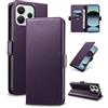 Yunubeyii Cover Libro per Xiaomi Redmi Note 14 4G - [Blocco RFID] Luxury PU Leather Portafoglio Card Holder Magnetic Phone Custodia con Kickstand, Cover Protettiva Antiurto, Viola