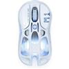 GravaStar Mercury M1 Pro Mouse Gaming, Lega di magnesio ultraleggera, 26.000 DPI, Sensore PAW3395DM, 5 tasti programmabili, Cablato/2.4G/BT, Fino a 200 h di batteria (Blu Ghiaccio)