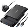 ORICO Case HDD 3.5" SATA USB 3.0 Esterno Custodia Disco Rigido per HDD e SSD SATA da 2.5/3.5 Pollici, Supporta UASP e Drive da 20TB, Adattatore Corrente 12V/2A Incluso (Metallo + ABS/DDL35-U3)