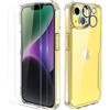 ORETECH Compatibile con Custodia Cover per iPhone 14 Plus (6,7"), con 2 Pellicola Vetro Temperato e 1 Pellicola Fotocamera, Antiurto Ultra-Sottile Protettiva Custodie iPhone 14 Plus Cover- Trasparente