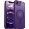 CANSHN Magnetica Cover per iPhone 16e/iPhone 17e(6.1 Pollici),Compatibile con MagSafe, [Protezione Completa Della Fotocamera] Custodia Traslucida Opaca Protettiva Sottile Antiurto,Viola Profondo