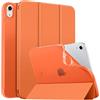 MoKo Custodia Protettiva per iPad (A16) 11a Generazione 11 Pollici 2025/10a gen 10,9" 2022, iPad Cover in TPU e Pelle PU, Chiusura Magnetica, Sostegno, Auto Riattivazione/Standby, Arancione Xingyu