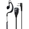 TechSide TSAU-M+ Microfono Auricolare Avvolgente 2 pin Midland | Radio ricetrasmittenti | Compatibile con G7 pro G8 G9 pro M24 M24 plus M48 M99 G6 XT G7 XTR ICOM Intek | Vigilanza Sicurezza SoftAir