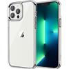 JETech Cover per iPhone 13 Pro 6,1 Pollici, Anti Ingiallimento Custodia con Assorbimento degli Urti e Anti-Graffio (Trasparente)