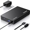 ORICO 3.5" Esterno Case per Disco Rigido（Solo Case, HDD NON Incluso）- USB 3.0 SATA per HDD/SSD da 3,5 e 2,5 pollici fino a 20 TB, Senza Attrezzi, con Alimentatore 12V/2A e UASP (3588US3)