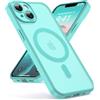 Oududianzi - Magnetica Cover per iPhone 14 Magsafe Case, Blu Verde