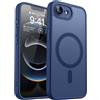 CANSHN Magnetica Cover per iPhone 16e/iPhone 17e(6.1 Pollici),Compatibile con MagSafe, [Protezione Completa Della Fotocamera] Custodia Traslucida Opaca Protettiva Sottile Antiurto,Blu Profondo
