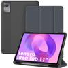 FINTIE Cover per Lenovo Idea Tab 11 Pollici 2025 (Modello TB-336ZU/TB-336FU) con Portapenne, Sottile Leggero Custodia Posteriore Opaca Traslucida Case con Auto Sveglia/Sonno, Grigio siderale