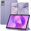 FINTIE Cover per Lenovo Idea Tab 11 Pollici 2025 (Modello TB-336ZU/TB-336FU) con Portapenne, Sottile Leggero Custodia Posteriore Opaca Traslucida Case con Auto Sveglia/Sonno, Lilla Marble