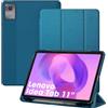 FINTIE Cover per Lenovo Idea Tab 11 Pollici 2025 (Modello TB-336ZU/TB-336FU) con Portapenne, Sottile Leggero Custodia Posteriore Opaca Traslucida Case con Auto Sveglia/Sonno, Blu Scuro