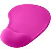 OcioDual Tappetino Mouse Poggiapolsi, Tessuto Morbido con Base in Gomma Antiscivolo, Colore Fucsia, Tappetino Mouse Ergonomico con Supporto in Gel, Gioco, Ufficio
