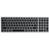 Satechi Tastiera Wireless Slim X2 𝗤𝗪𝗘𝗥𝗧𝗬 𝗨𝗦, Tastiera Bluetooth con Tastierino Numerico, Retroilluminata e Ricaricabile, per Mac, Windows e Android (Grigio, Layout Americano)