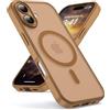 Oududianzi - Magnetica Cover per iPhone 17 Magsafe Case, Caffè Marrone