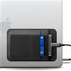 Afterplug Custodia Adesiva 2 Tasche per Disco Fisso per Laptop, Porta Oggetti Adesivo Riutilizzabile per SSD Esterno Portatile, HDD, Mouse Sottile e Cavi (Piccola - Compatibile con SSD)