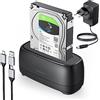 ORICO Case per Hard Disk SSD SATA da 2,5 e 3,5 Pollici, 1 Bay USB C Docking Station per Disco Rigido Fino a 20TB con UASP e Cavo 2-in-1 (DD18C3)
