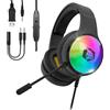 EMPIRE GAMING - Icarus S16 Cuffie Gaming RGB - per PS5, PS4, Xbox One/Series, PC, Mac, Smartphone, Tablet - Telecomando - Audio Stereo ad Alta Definizione - Microfono Flessibile
