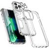 ORETECH Cover Custodia per iPhone 13 Pro Max (2021) 6.7", con [2 x Pellicola Protettiva in Vetro Temperato & 1 x Pellicola Fotocamera] Antiurto Ultra Sottile Hard PC Silicone Case Cover - Trasparente