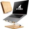 MY FAT GORILLA Bambù Supporto PC Portatile - Laptop Stand - Supporto Laptop