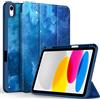 CACOE Custodia Cover Compatibile con iPad 11a Generazione (A16) 11" (2025) / iPad 10a Generazione 10.9" (2022) (A2757/A2777), Ultra Sottile Retro Cover con Portapenne,Stelle blu