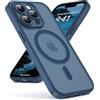 Oududianzi - Magnetica Cover per iPhone 13 Pro Max Magsafe, Blu