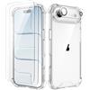 ORETECH 4 in 1 Cover per iPhone Air(6,5 Pollici) con [2 Vetro Temperato e 1 Vetro Fotocamera] Custodia per iPhone 17 Air Antiurto Sottile in PC Hard con Bumper-Trasparente