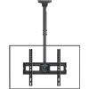 PERLESMITH Supporto per TV da Soffitto - Staffa Regolabile per TV Inclinabile Girevole per Schermi da 26-65 pollici - Supporto per Tetto a Movimento Completo Contiene Fino a 50kg con VESA 400 x 400mm