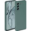 Oneflow - Cover morbida in silicone, compatibile con Samsung Galaxy S21 FE 5G, con bordo rialzato per la protezione dello schermo, a doppio strato, colore: petrolio opaco