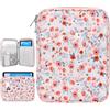 Dadanism 9-11" Custodia Protettiva Borsa Tablet Per iPad (A16) 11", iPad Air 11" M4/M3, iPad Pro 11" M5/M4, iPad 10a Gen 10,9", iPad 9/8/7a Gen 10,2", Galaxy Tab A11+ 11", Tab M11 11",Primavera Rosa