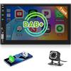 Inefala DAB/DAB+ Autoradio 2 DIN 7 Pollici Touchscreen con Uscita Video, Radio 2 Din Bluetooth con Wireless Carplay Android Auto Mirror Link Radio FM EQ SWC USB TF AUX MIC + Retrocamera