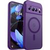 CANSHN Magnetica Cover per Google Pixel 10 Pro (6.3 Pollici), [Protezione Completa Della Fotocamera] Custodia Traslucida Opaca Protettiva Sottile Antiurto,Viola Profondo