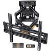 Perlegear Supporto TV Parete 23-70 Pollici, fino a 50 kg, Staffa TV Inclinazione, Rotazione, Estensione, Montaggio Senza Attrezzi, Max VESA 400x400, Preassemblato, Design Moderno, Ideale per Tua Casa