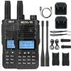 Retevis RA89 Ham Radio, Portata Lunga, Impermeabile IP68, Radioamatoriale Dual Band, VFO, Batteria 2500mAh, Walkie-talkie Ricaricabile di USB A-C per il Salvataggio di Emergenza (2 Pezzi, Nero)