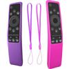 RYHX Confezione da 2 Custodie Protettive in Silicone per Telecomando Samsung TV BN59-01242A, BN59-01259E, BN59-01312A (Viola+Rosa)