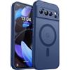 CANSHN Magnetica Cover per Google Pixel 10 Pro (6.3 Pollici), [Protezione Completa Della Fotocamera] Custodia Traslucida Opaca Protettiva Sottile Antiurto,Blu Profondo