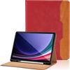 Oduio Custodia per Samsung Galaxy Tab S10 Lite/S10 FE 10.9 Pollici 2025/S9 FE 10.9/ S9 11 Pollici 2023 Pelle PU Tablet Case, Funzione Supporto Pieghevole Cover Protettiva con Tasca - Grigio