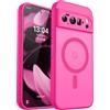 CANSHN Magnetica Cover per Google Pixel 10 Pro (6.3 Pollici), [Protezione Completa Della Fotocamera] Custodia Traslucida Opaca Protettiva Sottile Antiurto,Rosa Calda