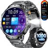 LIGE Smartwatch Uomo, Smartwatch Militare Uomo Fitness con Chiamate Bluetooth,1.85" Orologio Intelligente 110+ Modalità Sportive/1000 mAh/Sonno/Torcia per Android IOS, Nero