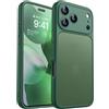 CANSHN Cover Opaca per iPhone 17 Pro Max(6,9 Pollici), [Protezione Completa Della Fotocamera] Custodia Traslucida Opaca Protettiva Sottile Antiurto - Verde Profondo
