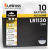 Uniross Pila Batteria AG10 LR1130 LR54 1,5V Pile Alcaline a Bottone - Blister Da 10 Batterie